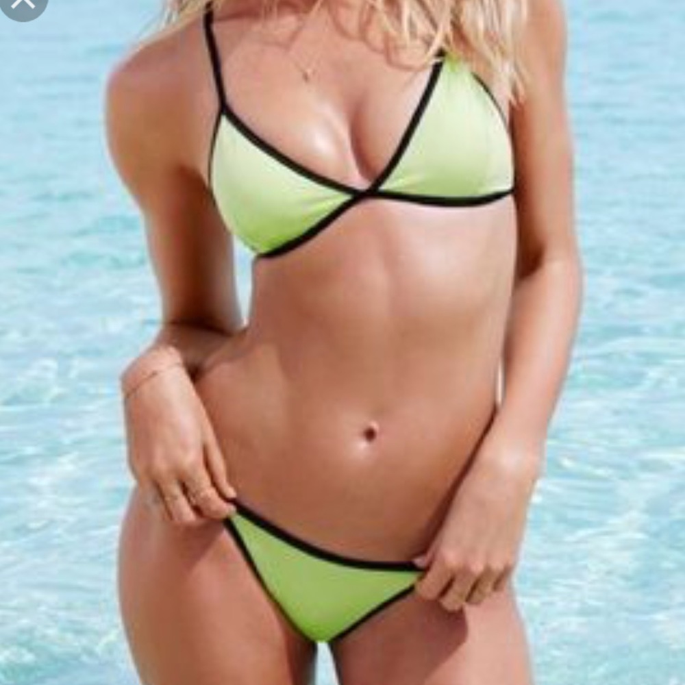 Victoria’s Secret green neoprene bikini